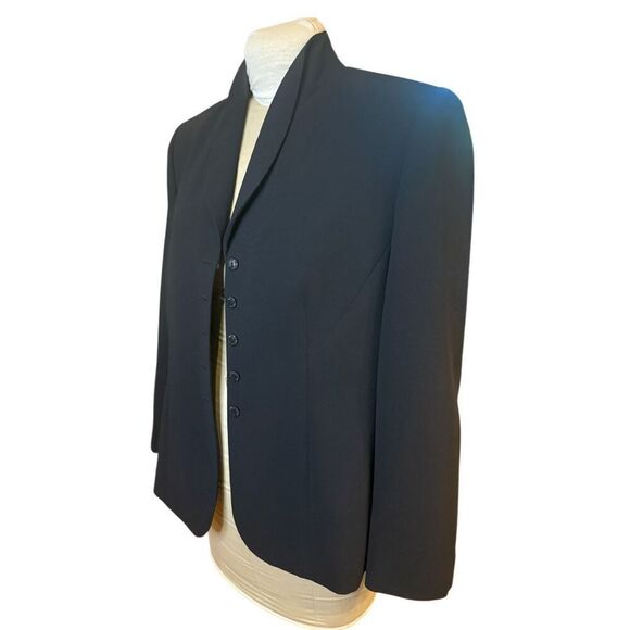 LeSuit Classic Suit Jacket/Blazer Sz. 14 High Collar Button Front - Picture 4 of 14